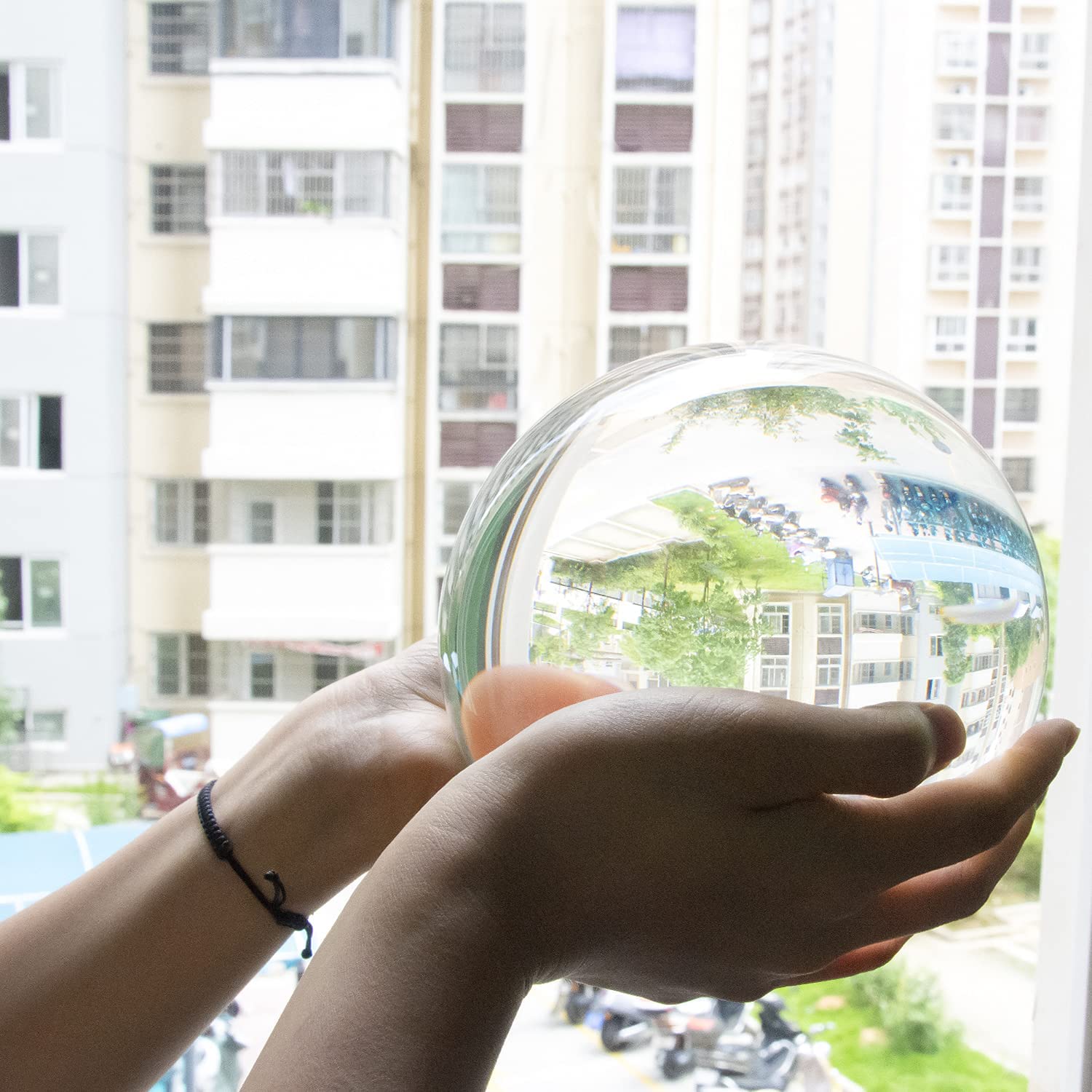 Sfera Di Cristallo Trasparente 60 Mm Con Supporto | Cristallo Ottico K9 | Per Fotografia, Feng Shui, Divinazione, Regalo Elegante