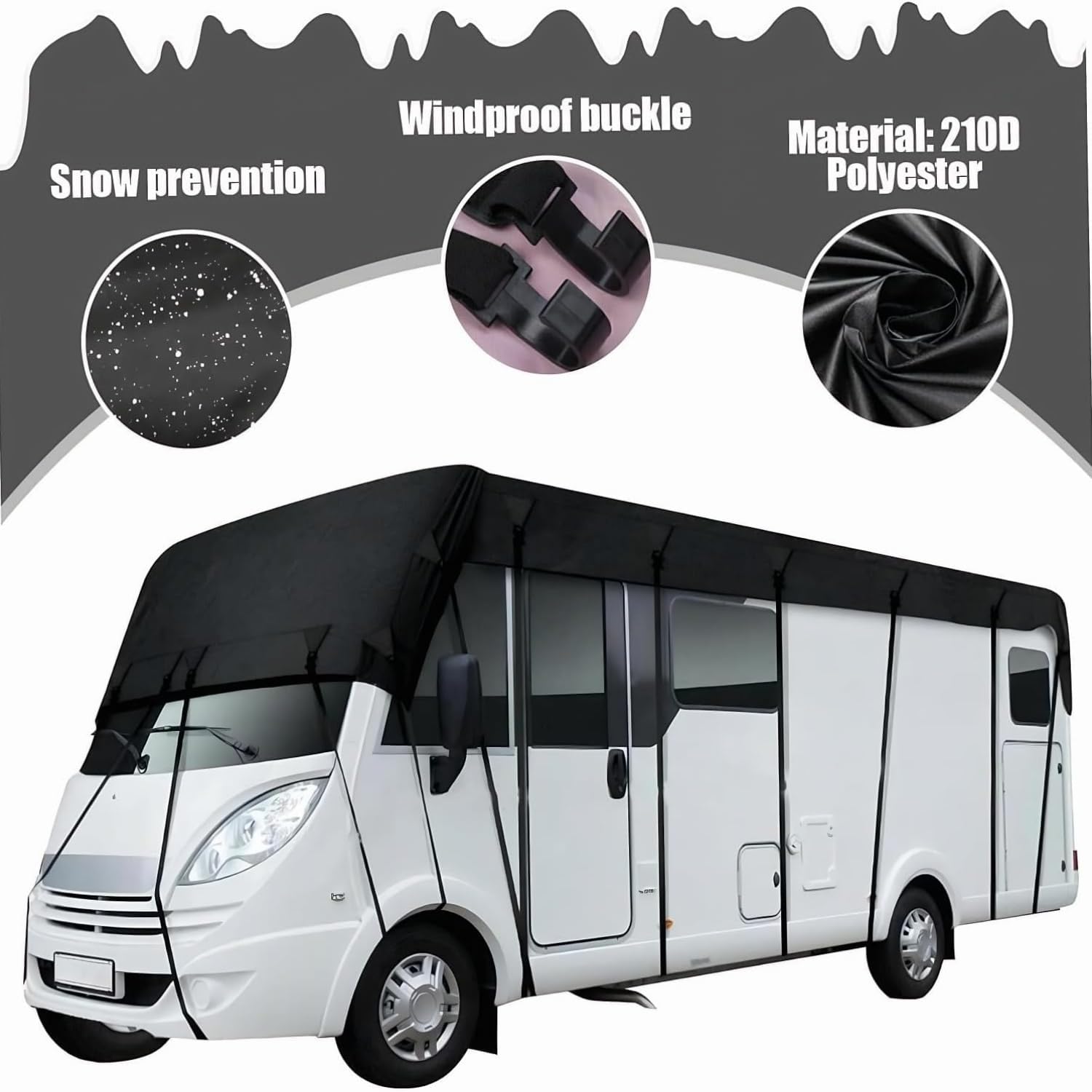 Copertura per tetto camper, impermeabile, resistente ai raggi UV, protezione invernale per rimorchi da viaggio e camper