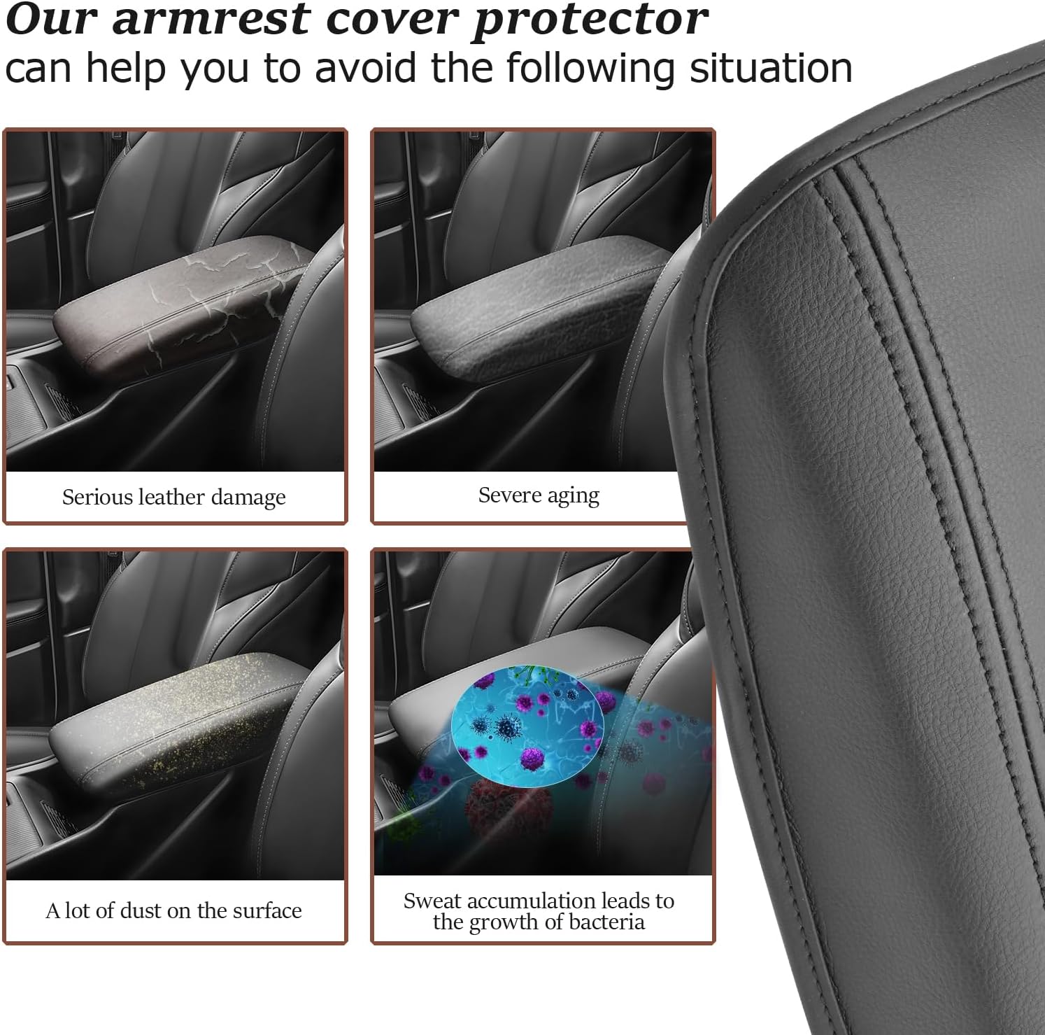 SKTU for 2026 Jeep Cherokee Armrest Cover for 2026+ Cherokee (Base/Laredo/Limited/Overland) Center Console Cover Jeep Cherokee 2026 Accessories Console Cushion Pad 2026 Cherokee Seat Box Pad Soft