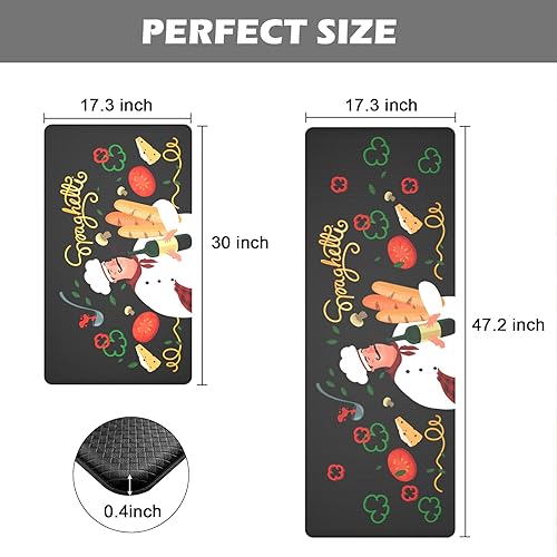 Miniatura 2 de Artnice Alfombras y tapetes de cocina alfombras artísticas de cocina de chef antideslizantes impermeables para el suelo tapete de pie antifatiga