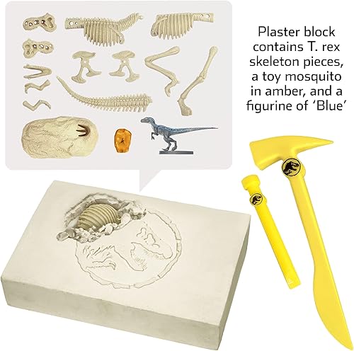 Miniatura 2 de Thames & Kosmos Jurassic World Dominion Dinosaur Dig - Azul, T. Rex y ámbar | Kit de excavación STEM de Dig Out Prehistoric Treasures con
