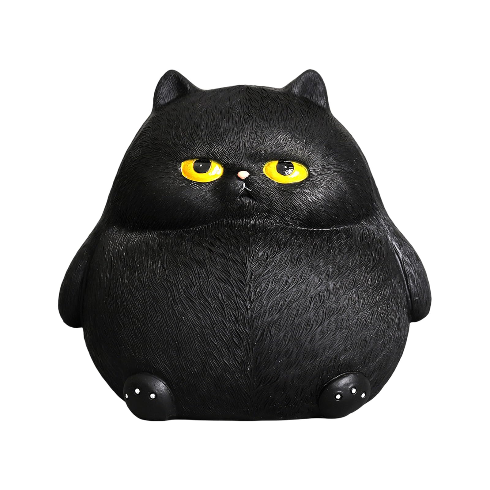 Tsophreniq Fat Statue Resin Sculpture Money Banks Kitten Figurine Home Decors Desk Shelf Ornament for Living Room Figurine Coin Jar