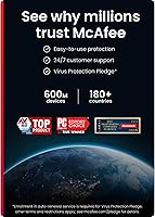 Vista 8 de McAfee Protección total 2022 Dispositivos ilimitados Software de seguridad de Internet antivirus VPN, administrador de contraseñas, controles
