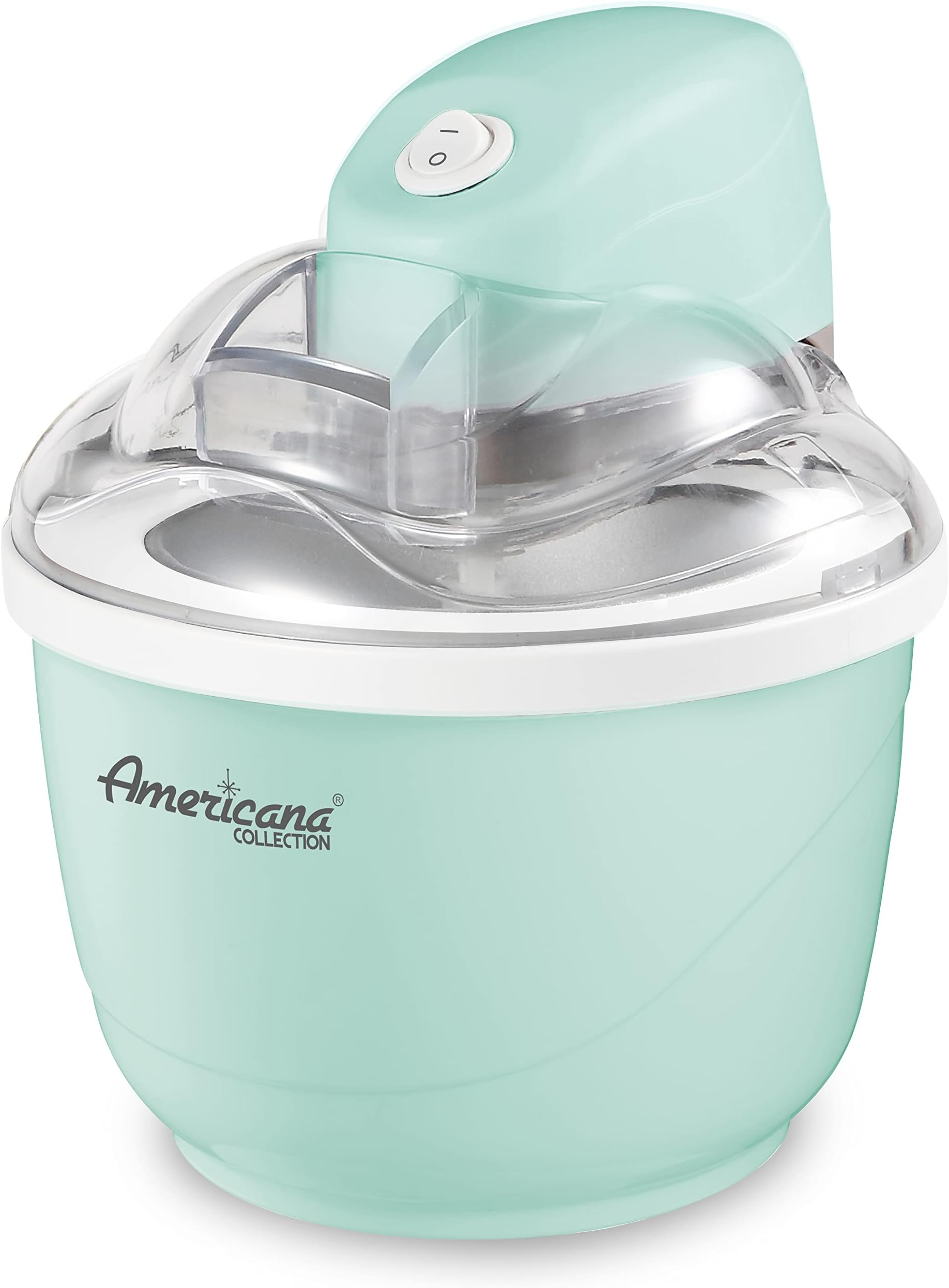 Maxi-Matic EIM-520 Automatic Easy, Homemade Electric Maker, Ingredient Chute, On/Off Switch, No Salt Needed, Creamy Ice Cream, Gelato, Frozen Yogurt, or Sorbet, 1 Quart, Blue