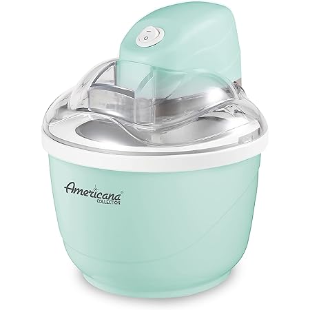 Americana Collection Elite EIM520M 1 Quart Automatic Easy Homemade Electric Ice Cream Maker, Frozen Yogurt, Sorbet, Gelato Treat, with Recipes, Mint