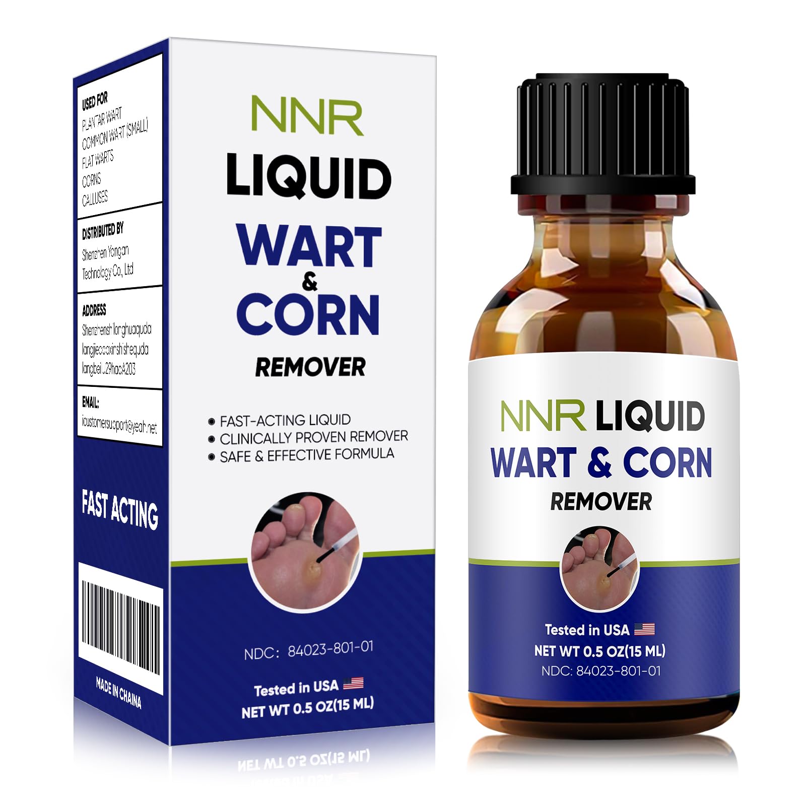 NNR Liquid Wart Corn Remover, Fast Acting Freeze Off Plantar Wart Common Wart Flat Wart Corn Removal for Feet Toes Finger and Hand, Salicylic Acid -T04