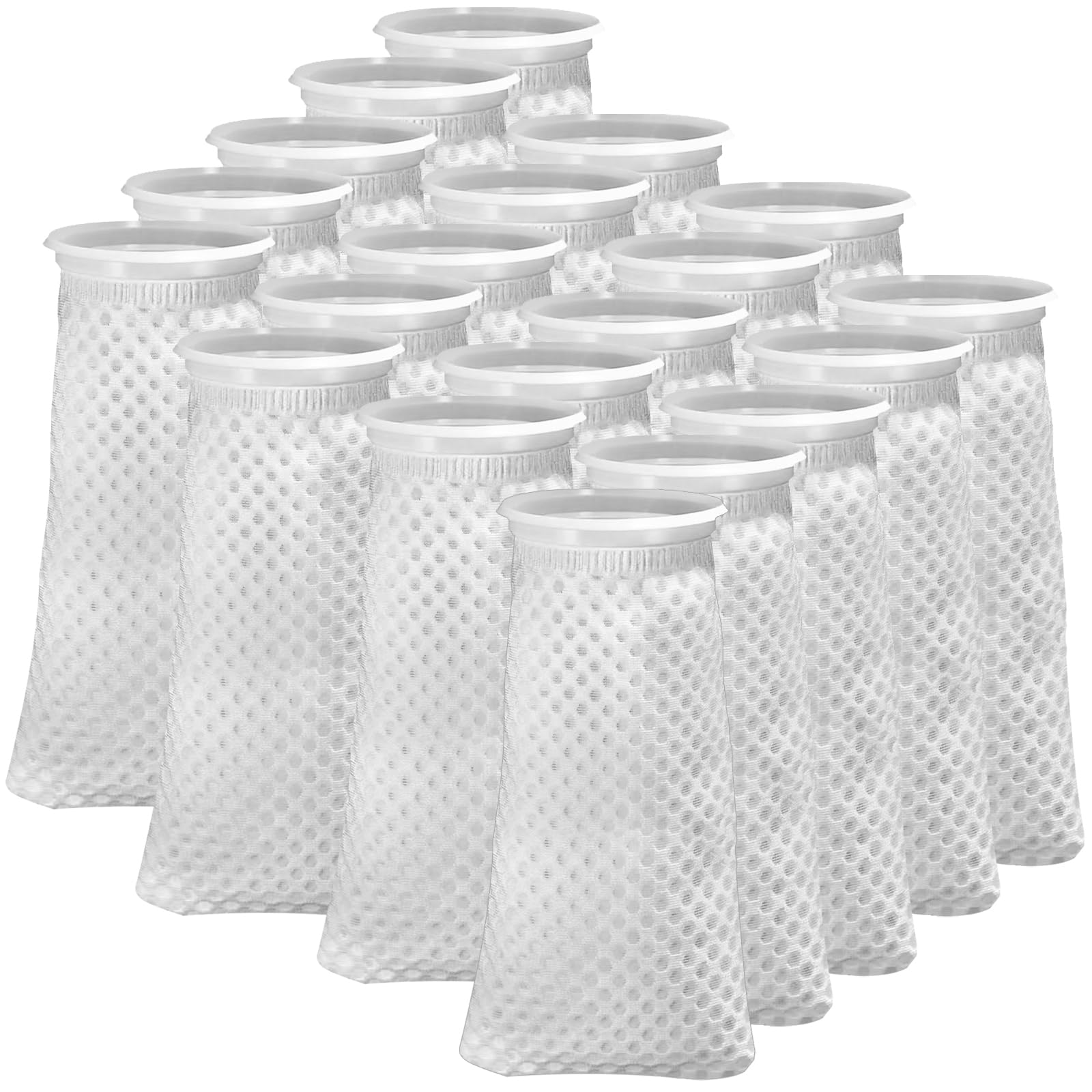 beaufan 20 Pack 4 Inch 150 Micron Honeycomb Filter Socks for Fish Tank, Aquarium Filter Sock 3D Honeycomb Design Filter Sock, Compatible with Waterbox