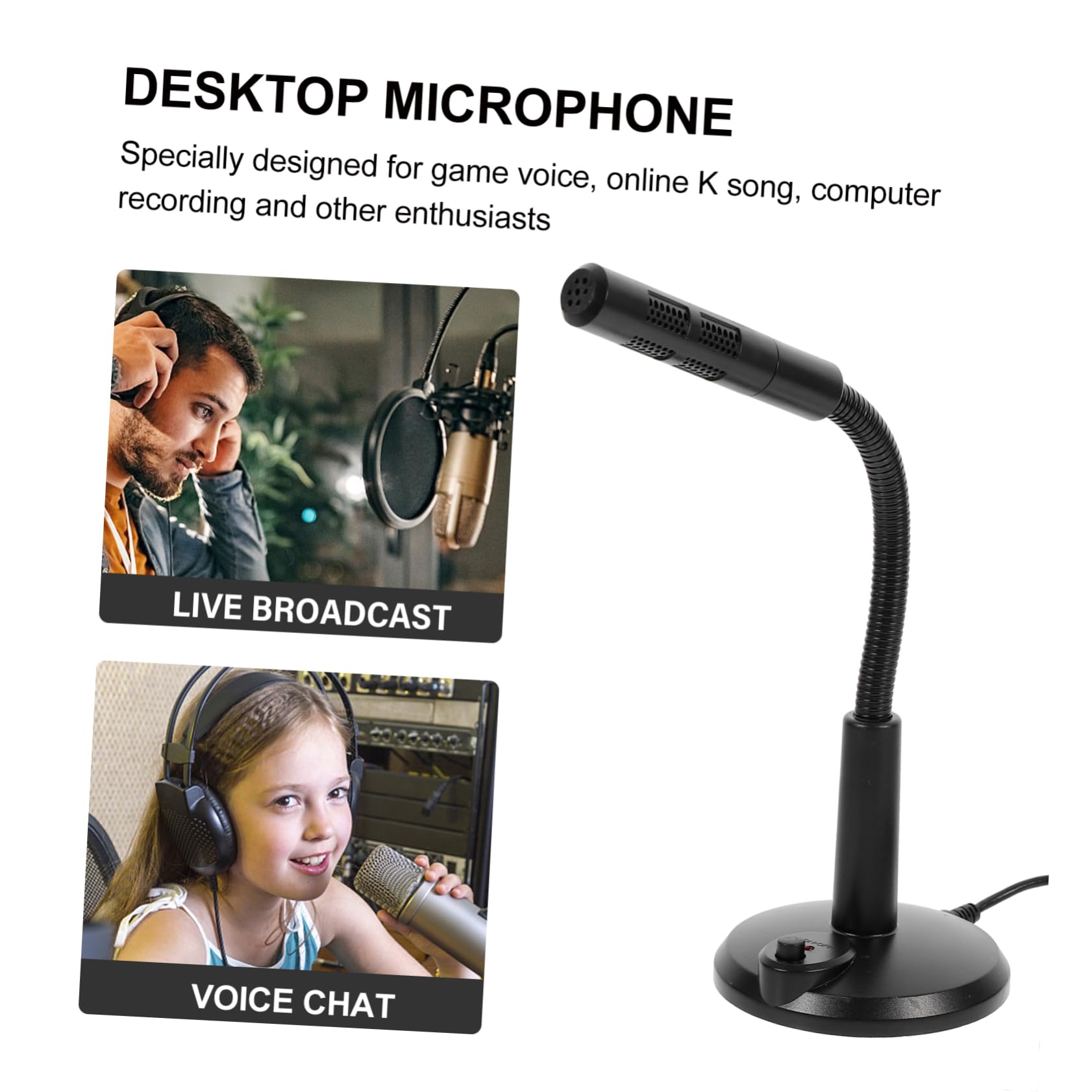 NUOBESTY USB Microphone for Portable Meeting Mic with Sound Lightweight Design for Game Chatting Easy to Use Desktop Accessory Compatible