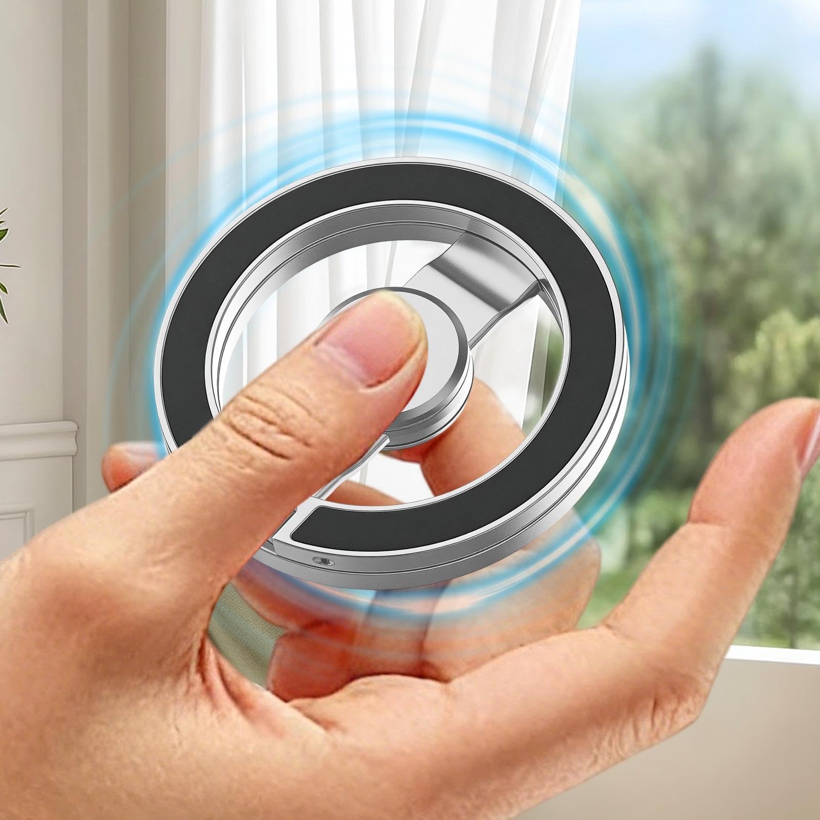 Supporto magnetico ad anello per telefono su entrambi i lati, girevole a 360°, per casa, palestra, vlogging, riprese, ideale per uomini e donne