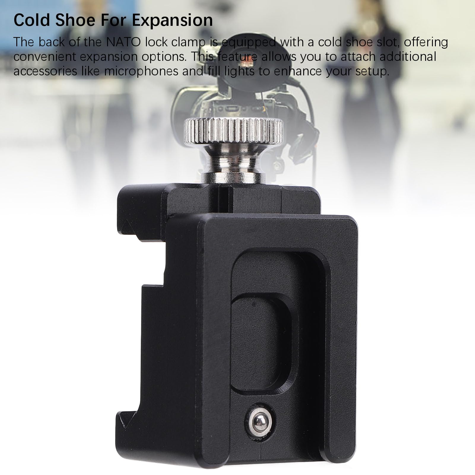 Adjustable Lock Clamp, Cold Shoe Mount, Aluminum Alloy Quick Release Slide Rail Clamp with 19 to 26mm Range, for Ronin RSC 2, RS 3 Stabilizer