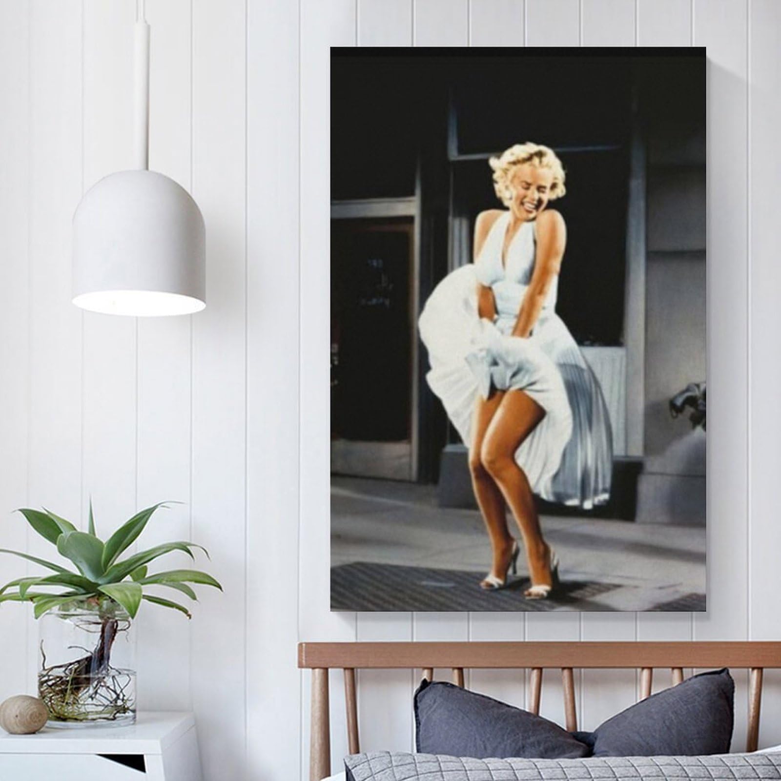 Amazon.co.jp: 七年目の浮気」マリリン・モンロー キャンバス 壁アート
