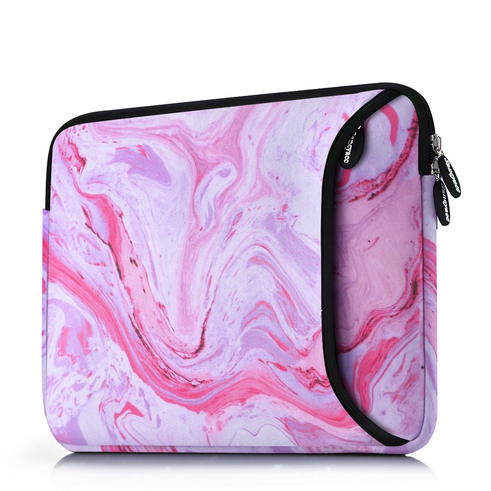 Laptop Sleeve, Sleeve Bag for 13-13.3 Inch, Water-Resistant Fabric Laptop Case with Pocket for MacBook, Acer Aspire, Toshiba Satellite, Dell, Chromebook Notebook (Princess Pink)