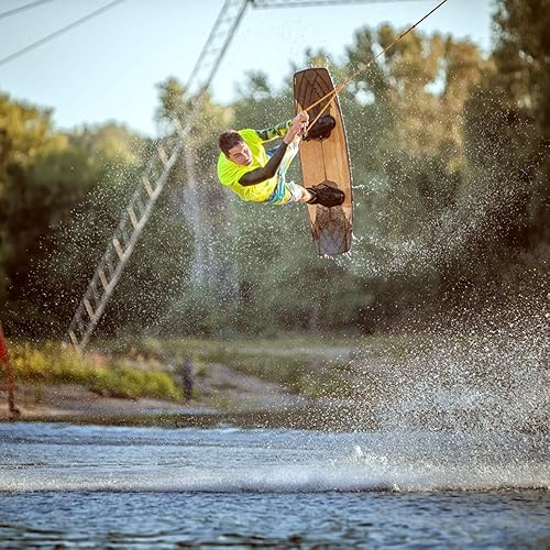 Miniatura 9 de Obcursco Cuerda de wakeboard línea de deportes acuáticos con mango EVA Ideal para esquí acuático wakeboard tabla de rodillas