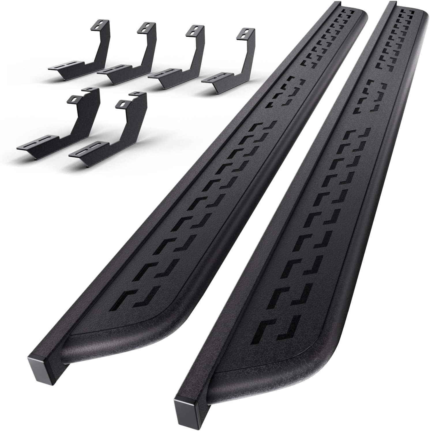 6.5" Running Boards Side Steps Compatible with 2005-2023 Toyota Tacoma Access Cab, Textured Steel Nerf Bars