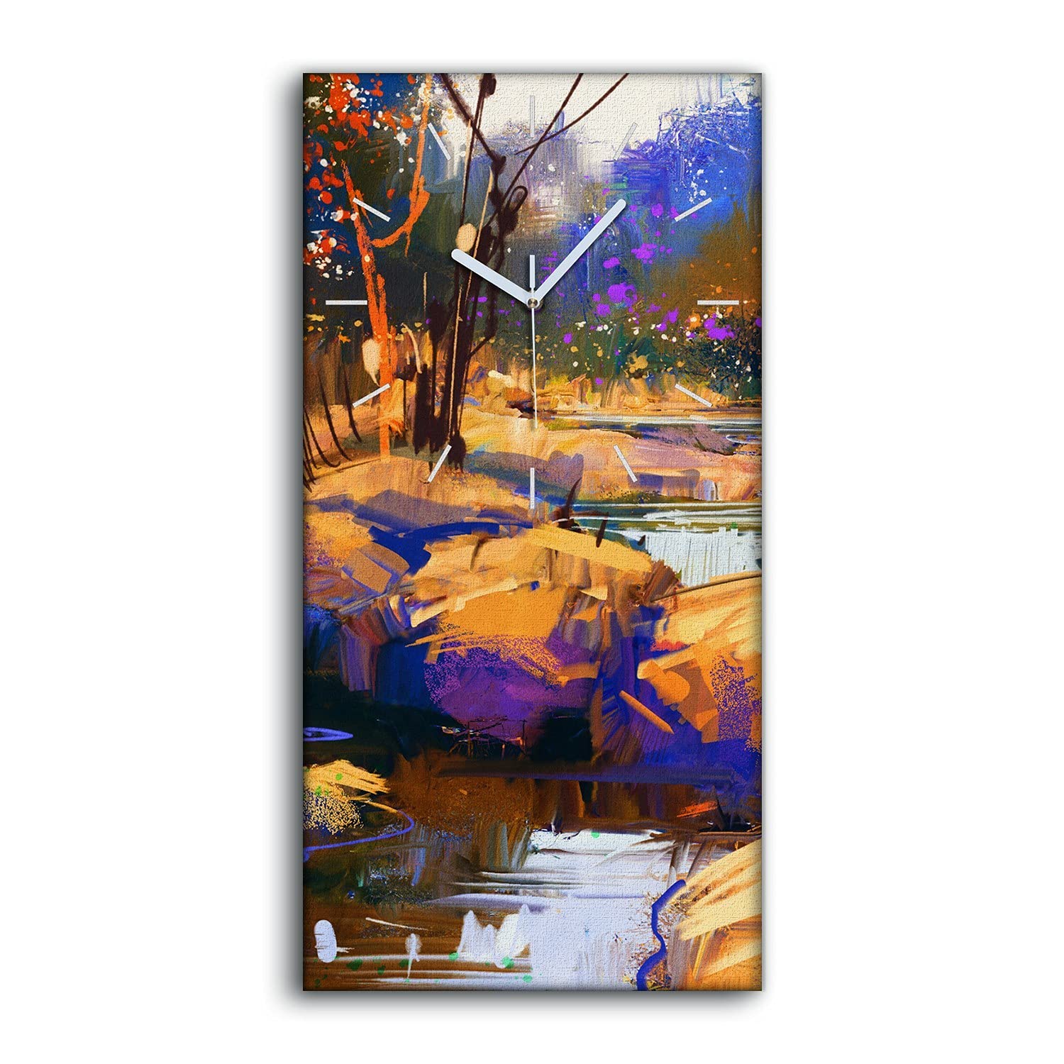 Horloge sur Toile Ne Pas Tic Tac Image Rivière Art Moderne