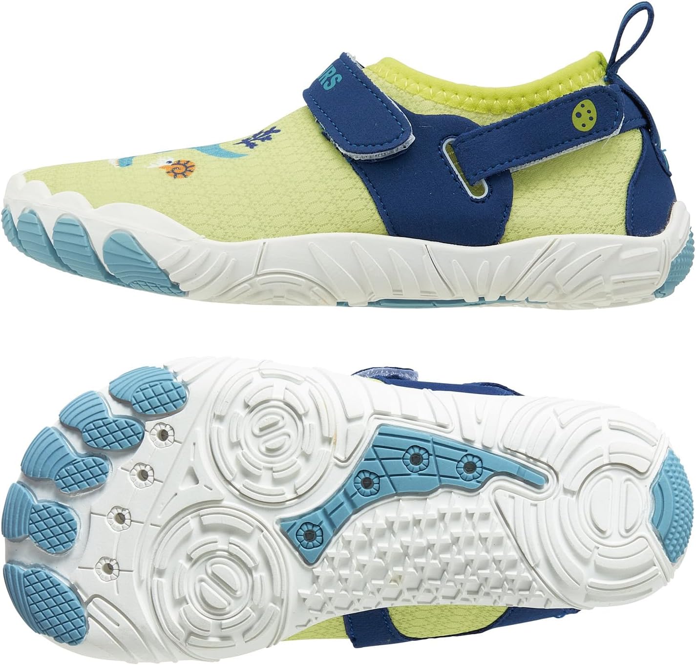 Skater Children's Aqua Shoes, 7.5 inches (19 cm), Amphibious, Mesh Material, Drainage Hole Insole, Dinosaurus