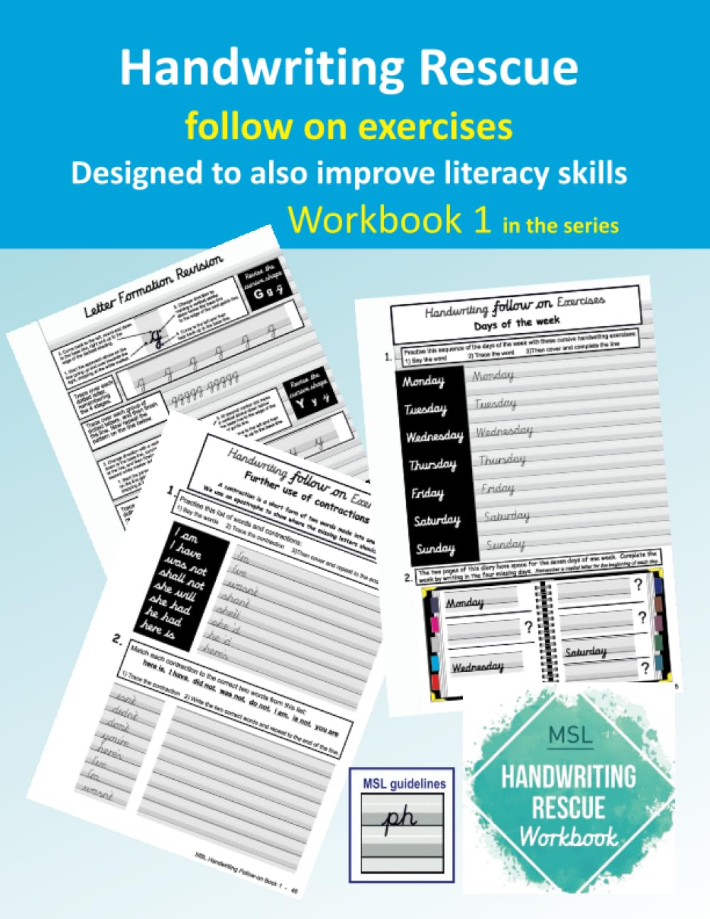 Handwriting Rescue Follow on Workbook 1: Handwriting Exercises Using Structured Literacy
