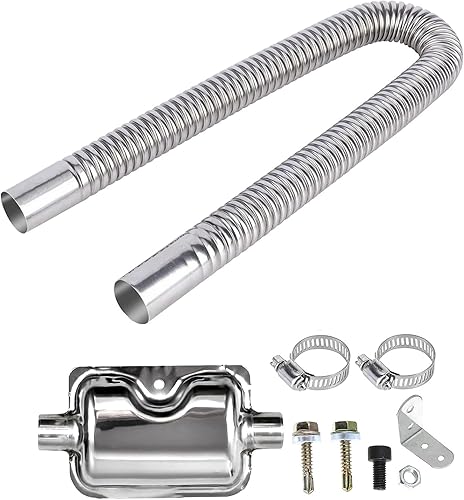 Tubo de escape de calentador de aire interior de 1.0 in1 pulgada, tubo de escape de acero inoxidable de 47.2 in, calentador de aire de
