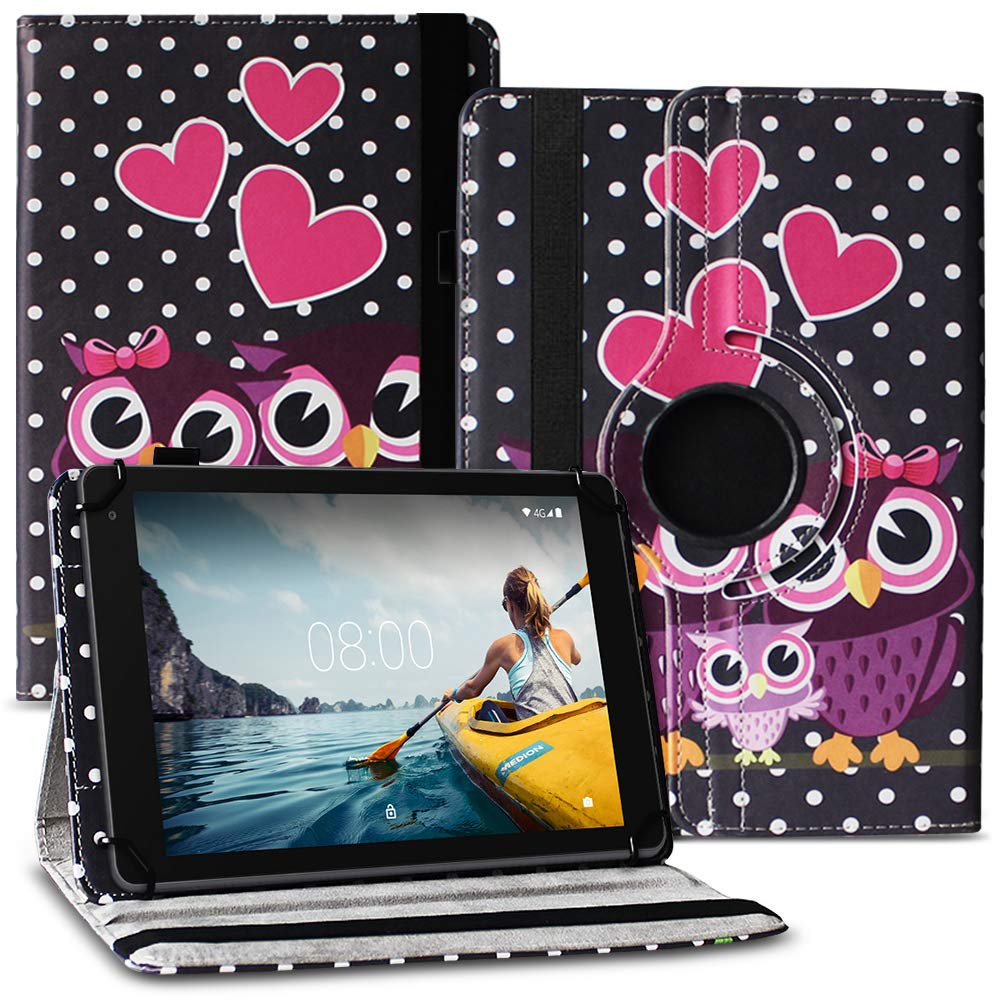 NAUCI Tablet Hülle kompatibel mit VALE Tablet V10E LTE-464 / V10A Tasche Schutzhülle Case Universal Cover 10,1 Zoll aus Kunst-Leder Standfunktion 360° Drehbar, Farbe:Motiv 3