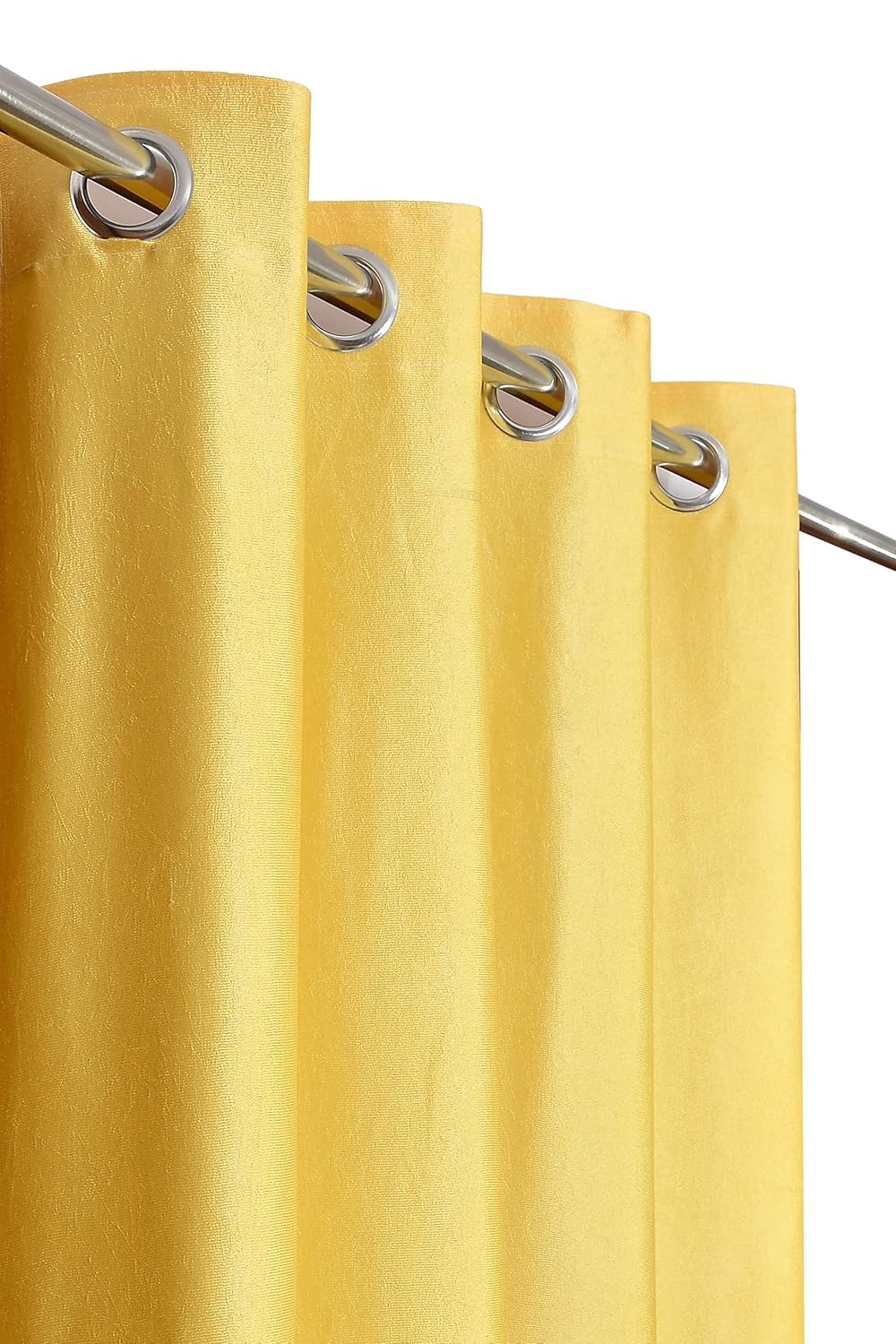 Window Curtains 5 Feet Long for Living Room – Window Curtains Set of 1 Pcs Panel, Curtain Solid Parda for Home Décor & Office Yellow Colour - 5 feet (48 x 60 Inch) - 1 Pcs