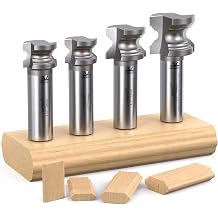 5/6/8/10mm Domino Tenons Router Bit for Wood Floating/Loose Tenons Routing | 1/2 Shank,Cutting 5mm-6mm-8mm-10mm DF500/DF700 Domino Tenons,for Wave Profile Tenon Shaping,Properly Used in Router Table