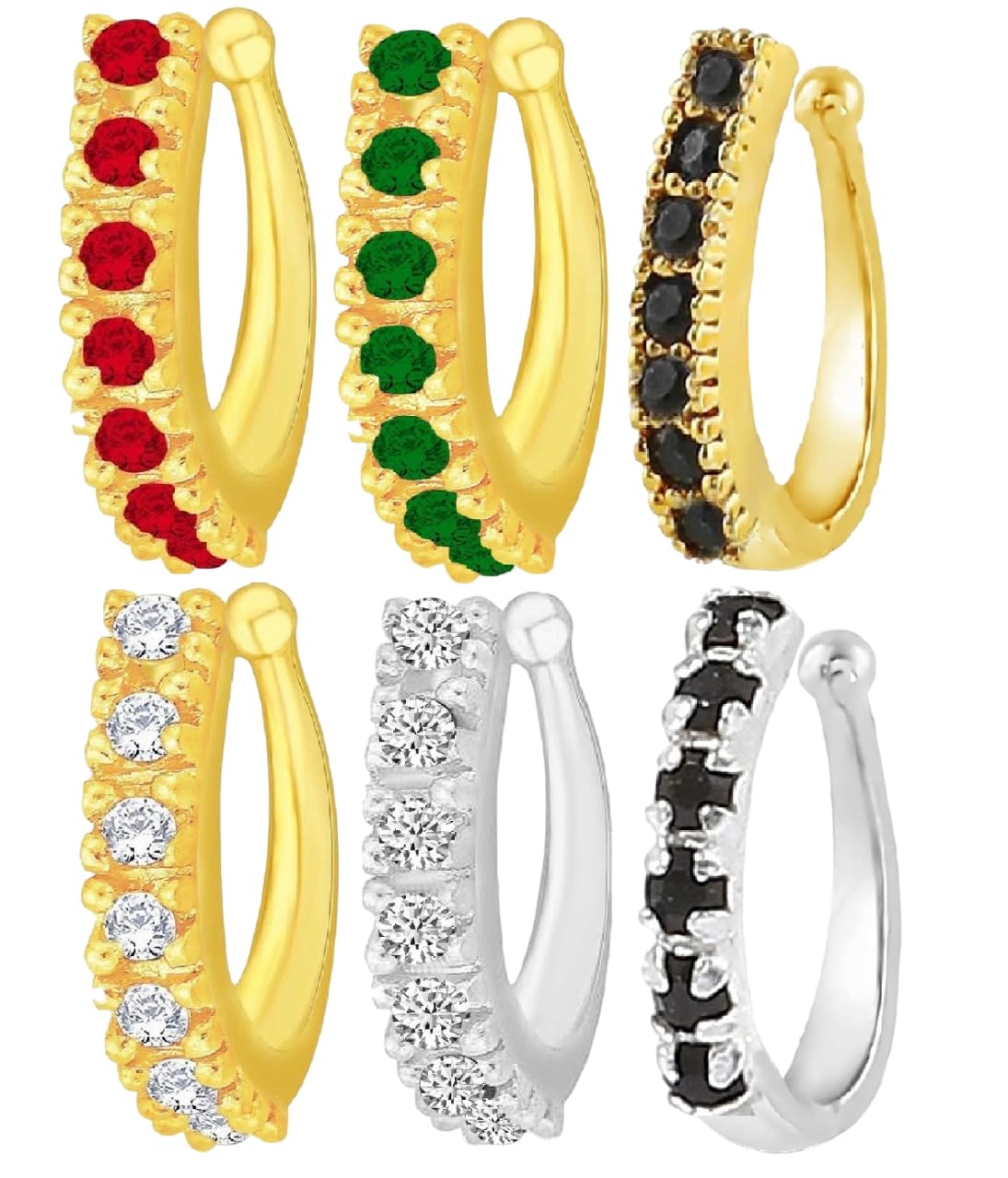 VAMA Fashions Nosepin without Piercing Clip on Pressing type Nath nose ring pin Stud for Women & Girls (nose ring without piercing) (B08PYB9FWN) Amazon Price History, Amazon Price Tracker