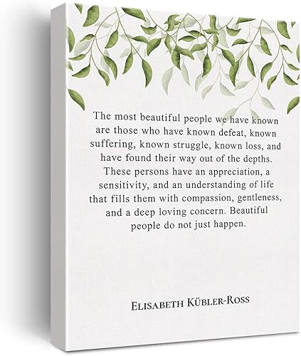 Miniatura 1 de Lienzo inspirador para pared, diseño motivacional de Elisabeth Kubler-Ross, la gente más bella, impresión en lienzo positivo, pintura en lienzo para