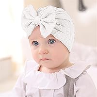 Vista 46 de Gorro de punto para bebé con lazos lindos turbante para envolver el sombrero (MZ6)