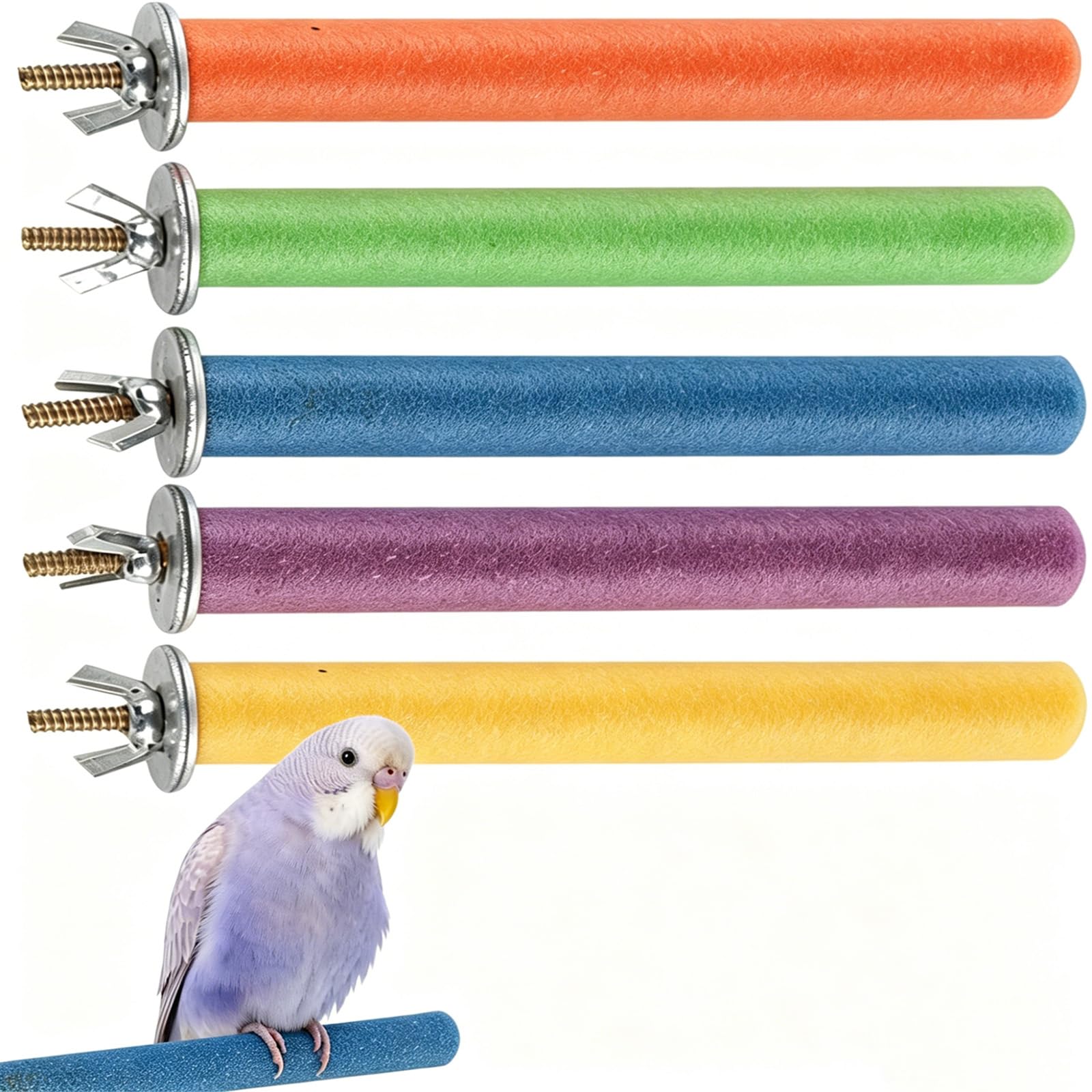 Budgie Perches, Bird Perches For Cage, Natural Wood Chewing Toys For Budgie