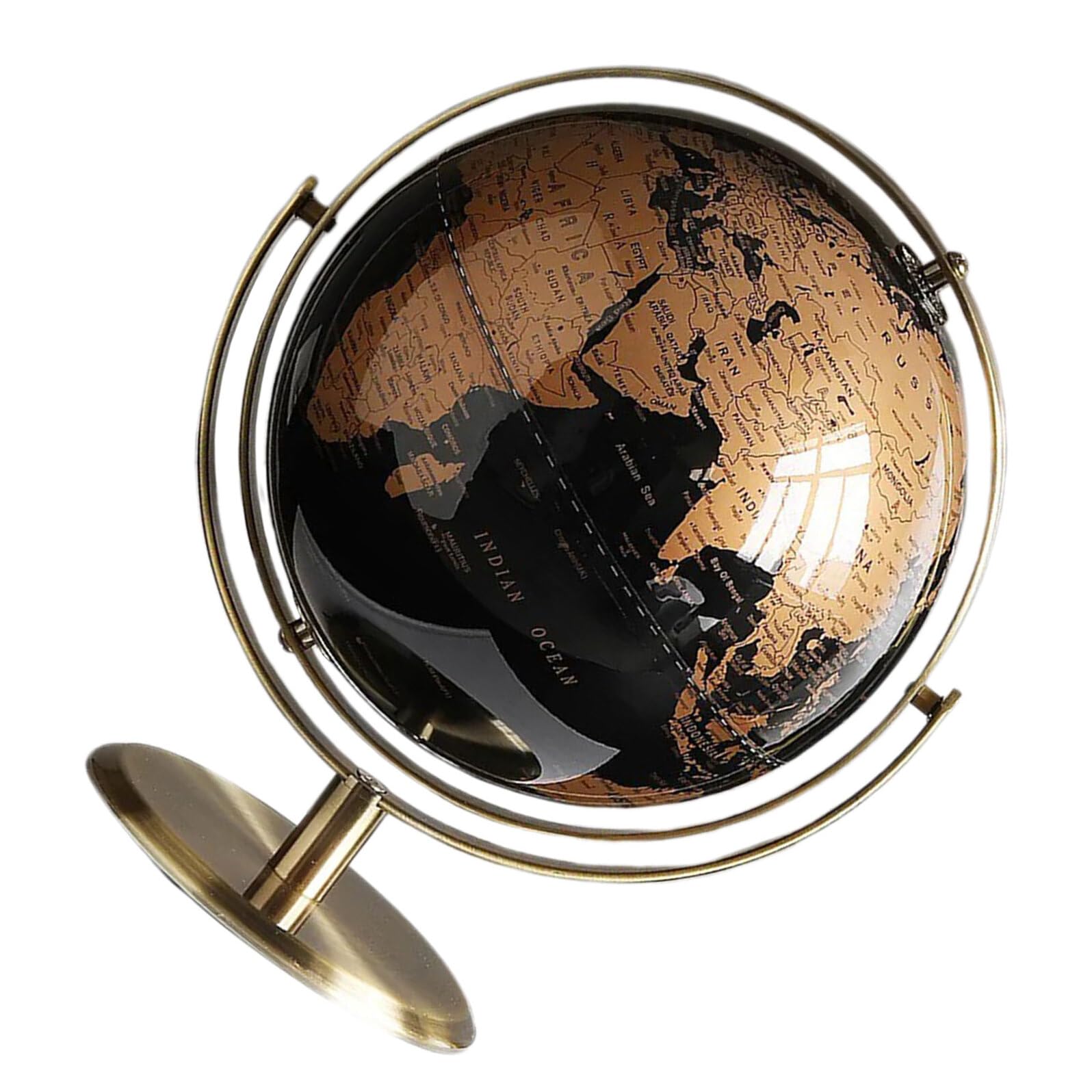 ULTECHNOVO Mappamondo Didattico Girevole 20 CM Supporto Stabile Globo Topografico Interattivo per Apprendimento della Geografia Decorazione da Scrivania per Scuola e Ufficio
