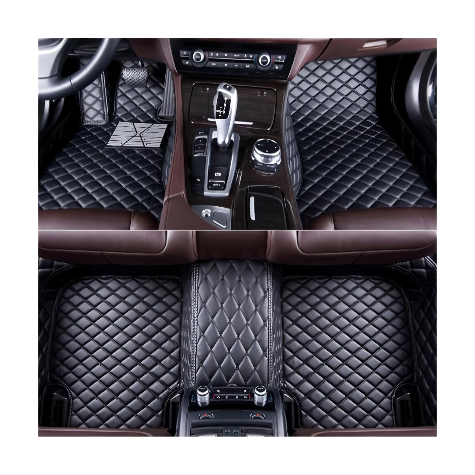Custom Floor Mats for Ford Bronco,2024,Custom Molded Car Floor Mats Full Set - Luxury Faux Leather Soundproof Anti-Shock,Easy Clean,No Peeling,Extend Interior Lifespan