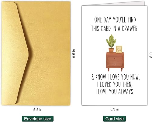 Miniatura 2 de Tarjeta romántica del día de San Valentín para hombres y mujeres, tarjeta de amor dulce para él y ella, tarjeta de aniversario para marido y esposa,