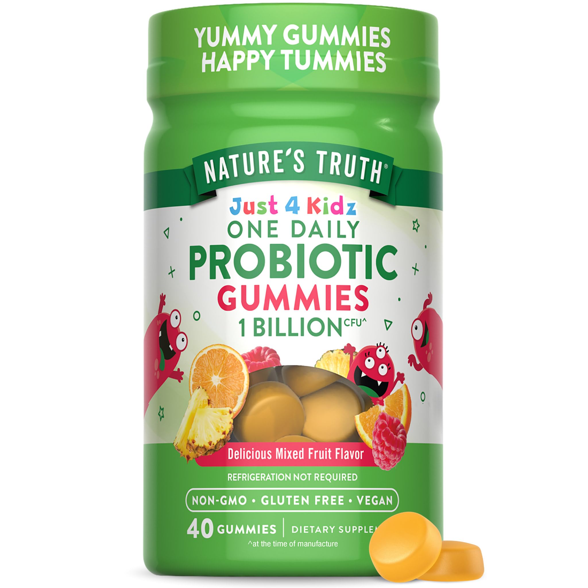 Nature's Truth Kids Probiotic Gummies | 40 Count | Mixed Fruit Flavor
