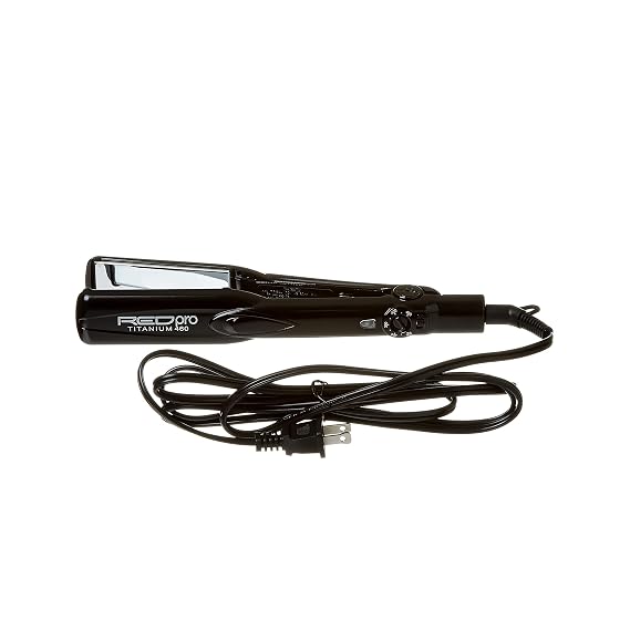 RED Pro Titanium 460 Styler Flat Iron, 1 1/2 for Silk Pressing & Keratin Treatments, Eliminates Frizz, Instant Heat, Auto Shut-Off, Heavy Duty Swivel Cord