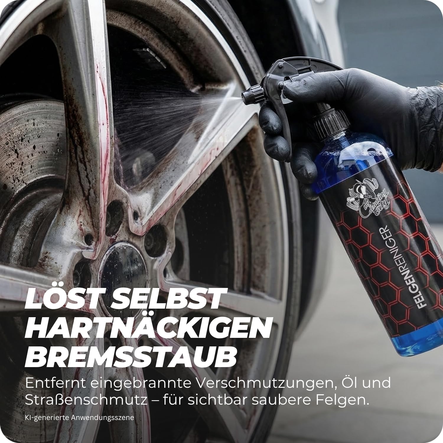 Felgenreiniger 5L - Kraftvolle Bremsstaub- & Schmutzentfernung - Farbindikator - Säurefrei & materialschonend