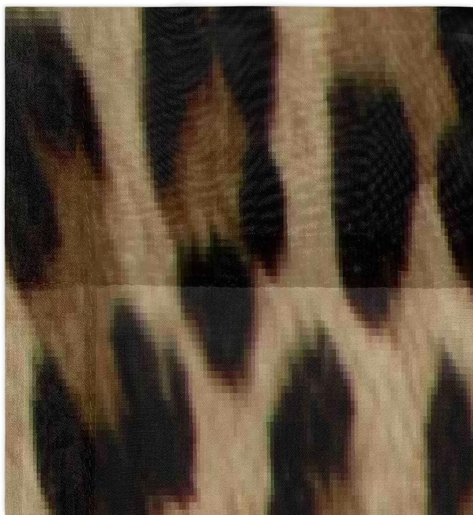 Leopard Sheer Curtains 55 X 84 Inch Length 2 Panels Set Curtains