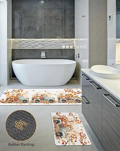 Miniatura 5 de Tapete de baño de Acción de Gracias para bañera, antideslizante, de secado rápido y absorbente, de tierra de diatomeas, para fregadero de cocina,