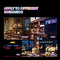 Vista 7 de Letrero LED programable de desplazamiento – Tablero de visualización a todo color con control de aplicación Bluetooth – Patrones personalizados