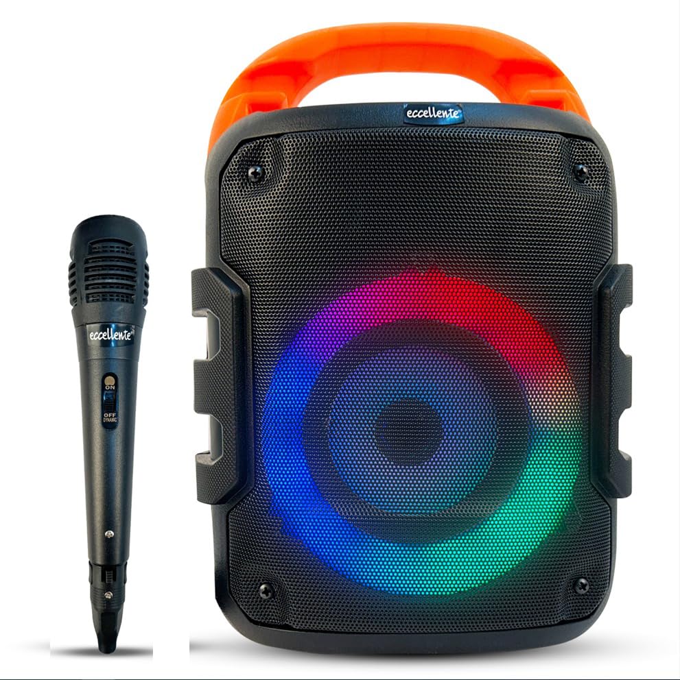 Eccellente 15 W Bluetooth Party Speaker, RGB Dancing LED Light (Black, 2.0 Channel)