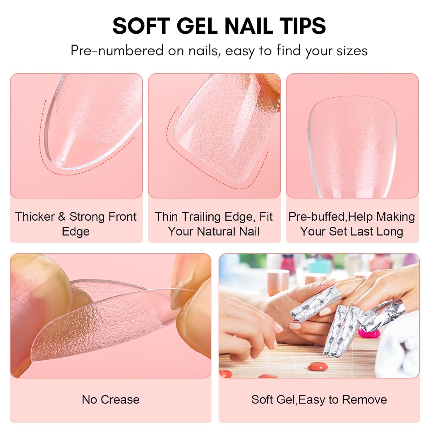 Makartt Nail Glue and Tips Kit: 15ML Solid Gel with Almond & Coffin Pre-Buffed Fake Nails, Portable UV Lamp, Base and Top Coat, Nipper, Cuticle Remover and File for DIY Art Manicure