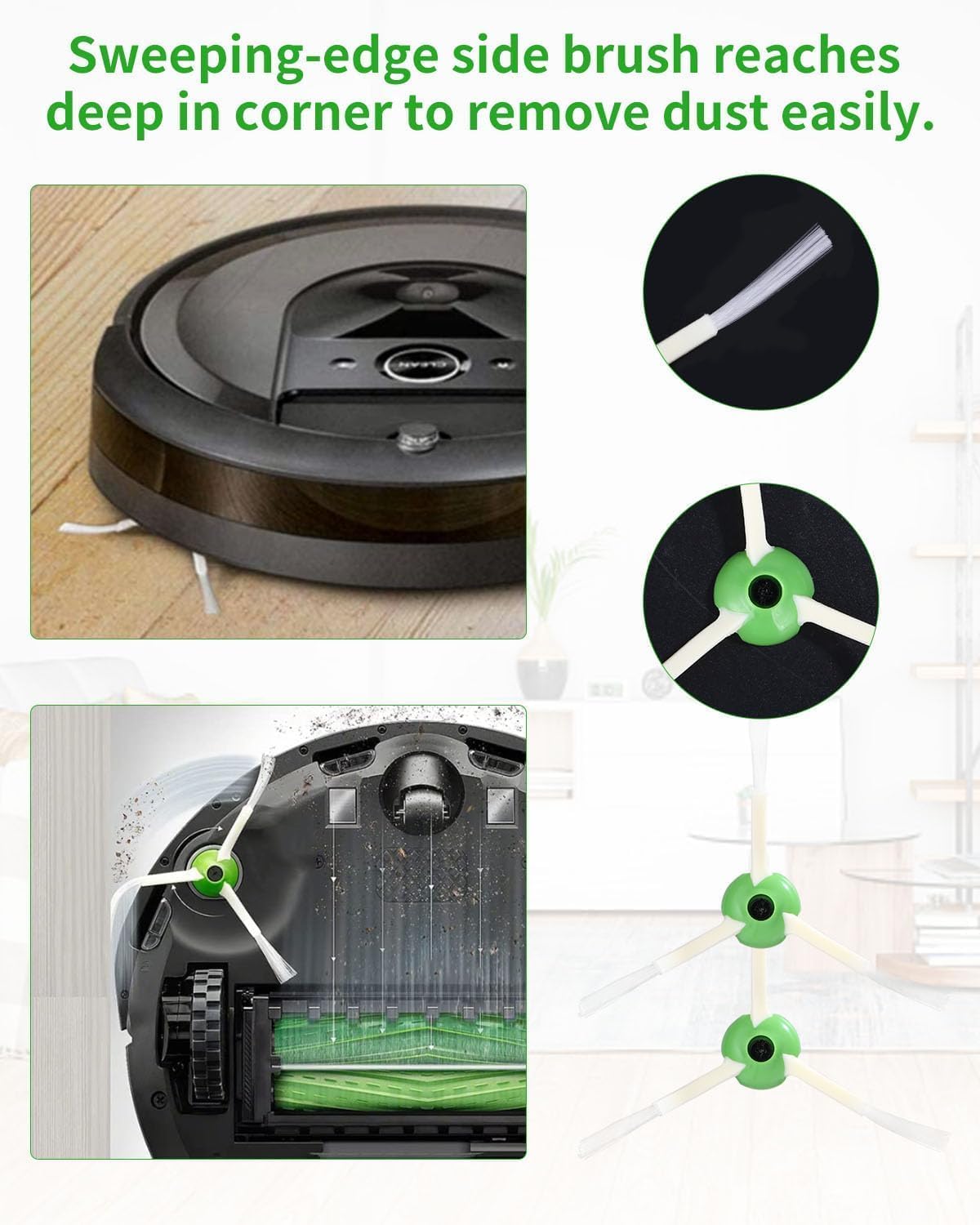 PELLYDA Kit Ricambi Per IRobot Roomba Serie E, I, J – Spazzole, Filtri E Filtri HEPA