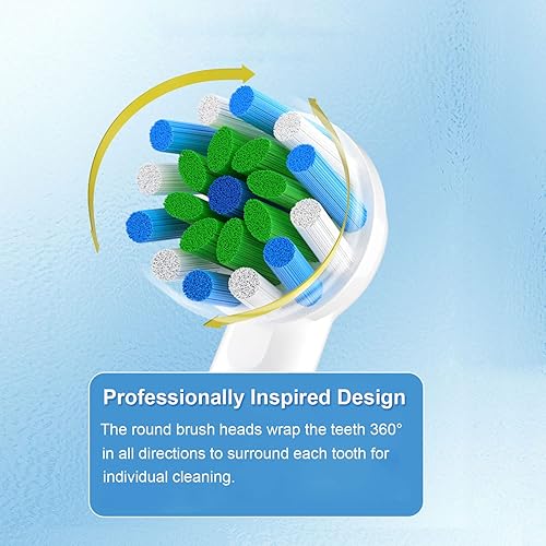 Miniatura 7 de AOBAMA Cabezales de cepillo de dientes de repuesto compatibles con Oral B Braun, paquete de 8 cabezales de cepillo de dientes eléctricos para Oral B