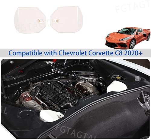 Miniatura 5 de Cubierta de torre de puntal trasero compatible con Chevrolet Corvette C8 Stingray 2020-2023, cubierta de panel de protección de torre de ABS con