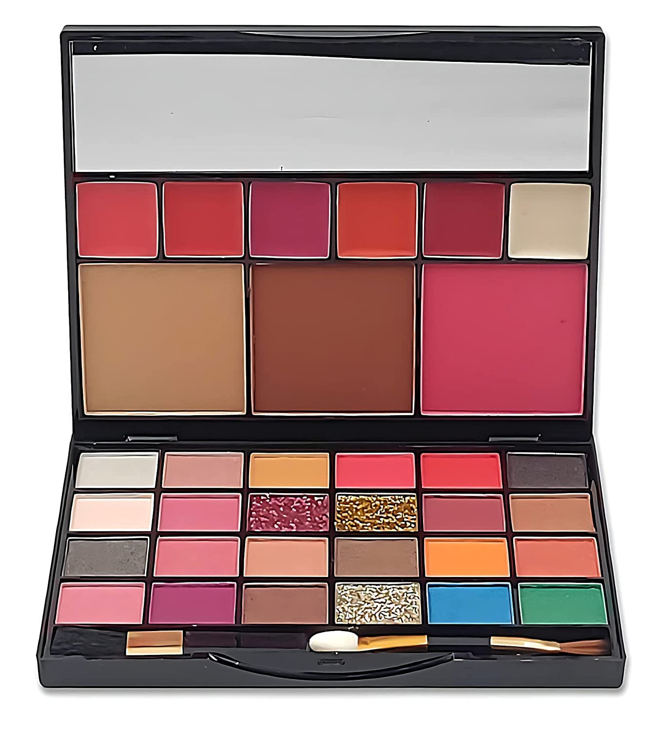 KAYI Professional Makeup Kit for Girls (Eyeshadow, Blush, Highlighter, Contour, Lip Gloss, Eyebrow Powder) All in One Palette for Make up Look, Glossy Finish-picture-12