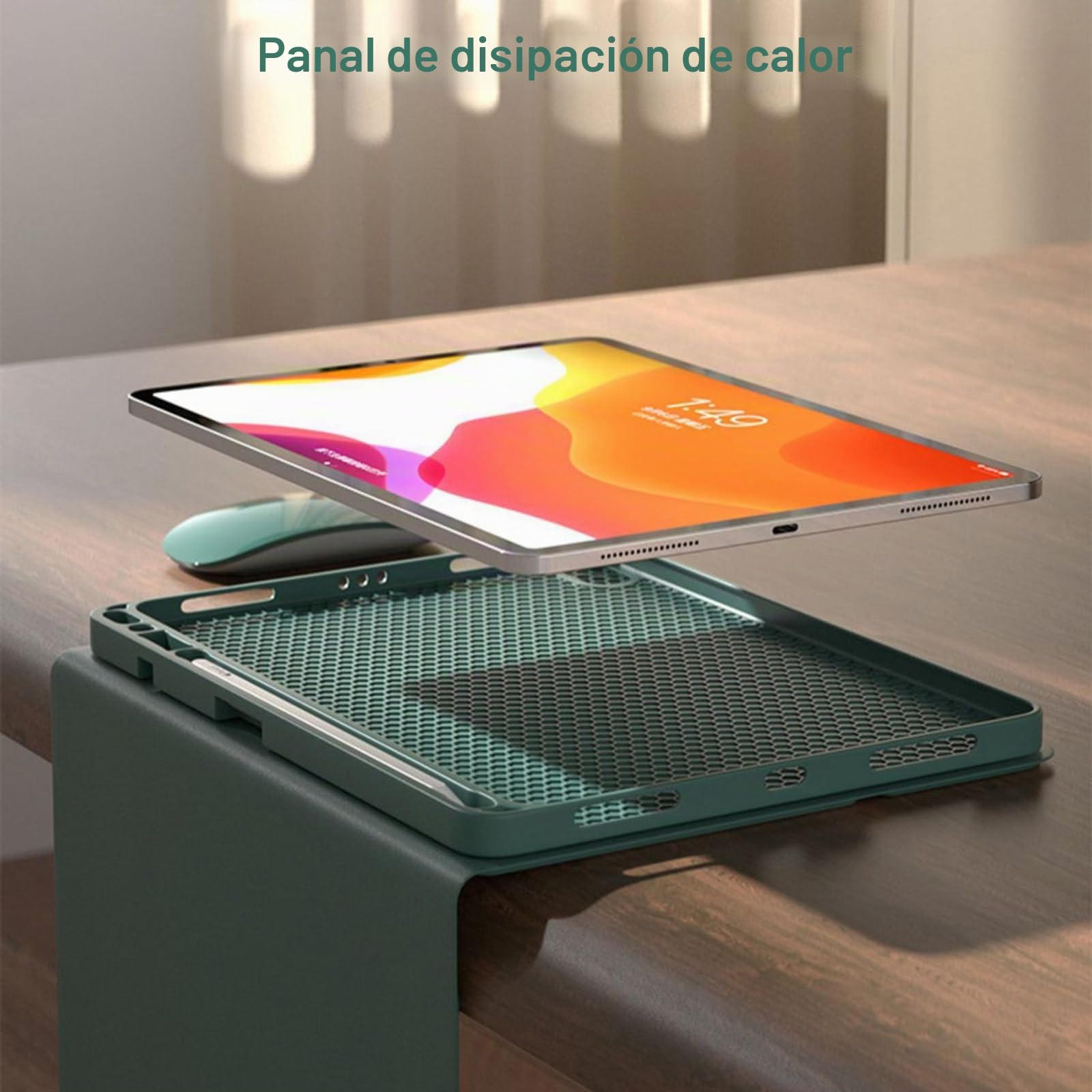 Funda con Teclado para iPad Air 11 Pulgadas (M3/M2, 2025/2024)/Pro 11 Pulgadas (1ª, 2ª, 3ª, 4ª generación)/Air 5ª 4ª generación, Contiene Ñ, Teclado Inalámbrico Magnético Desmontable,Púrpura