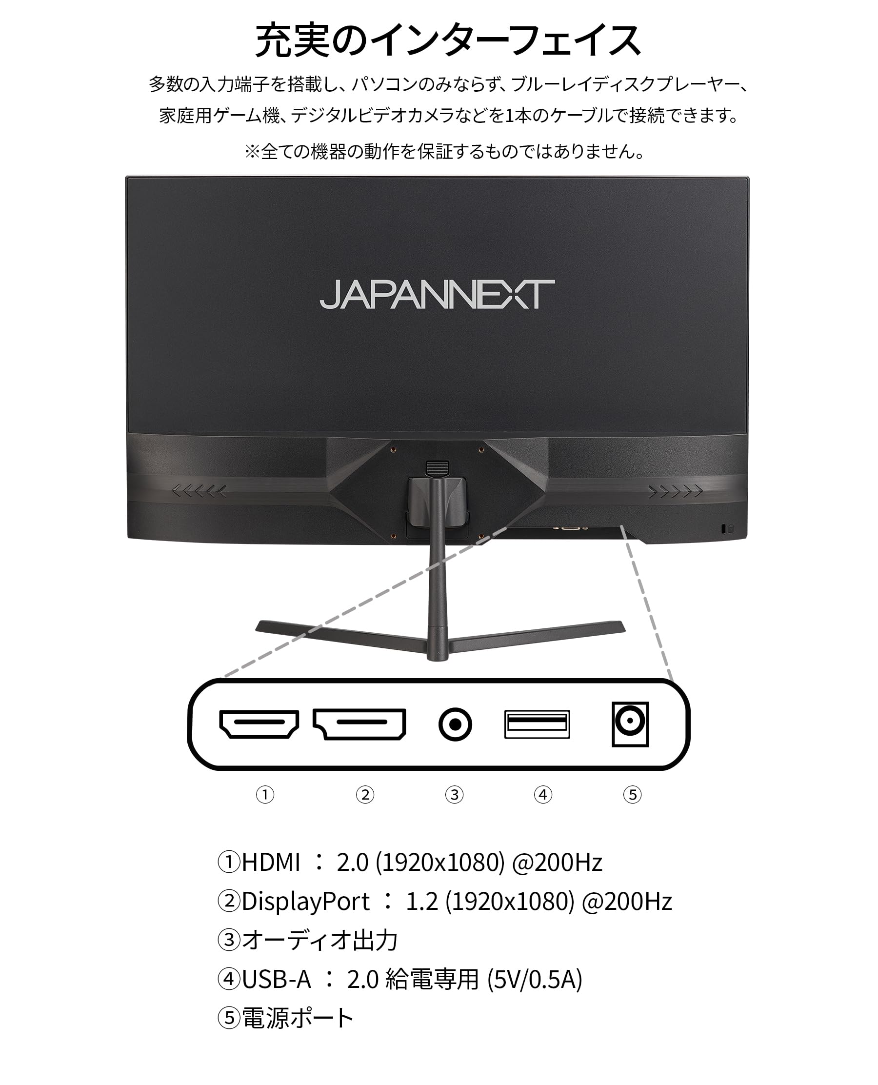 Amazon.co.jp: JAPANNEXT 24.5インチ IPSパネル搭載 200Hz/1ms(MPRT