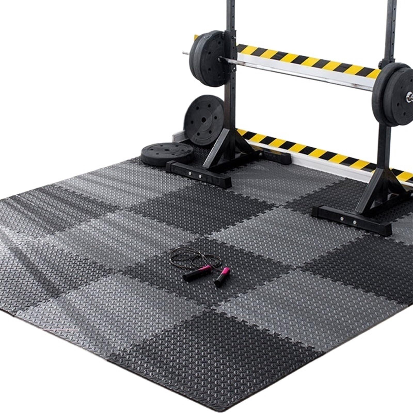 Tappeto Da Fitness A Puzzle Piastrelle ad incastro EVA da 60 cm Tappetini antiscivolo 8/12 pezzi for palestra domestica