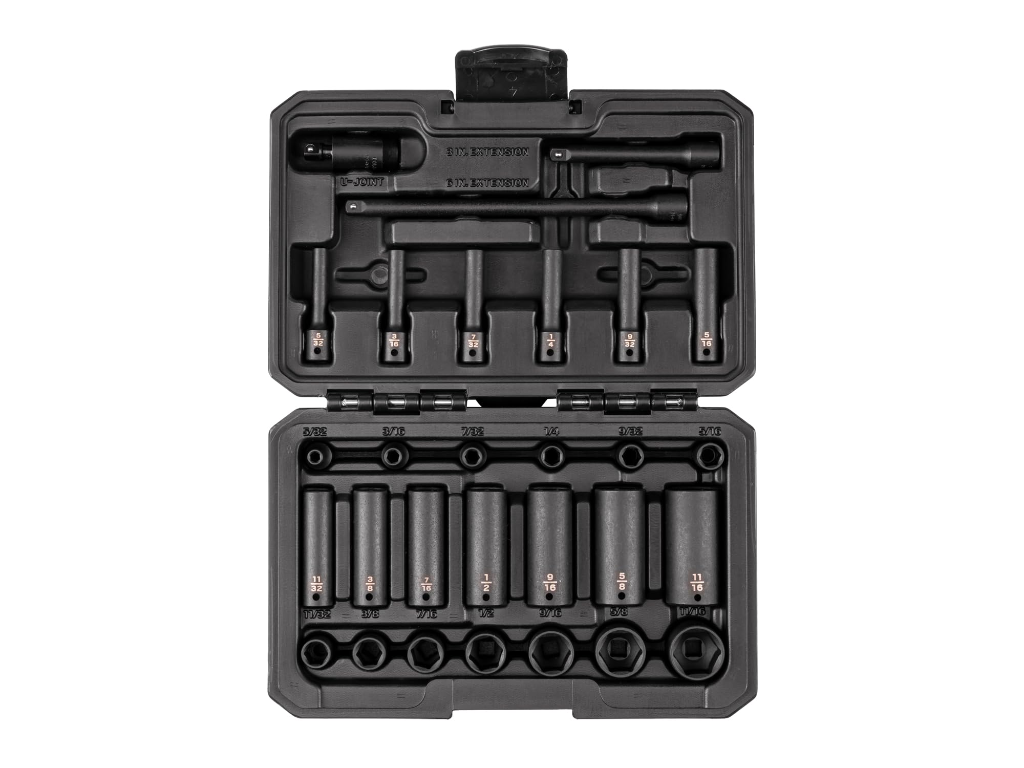 TEKTON 1/4 Inch Drive 6-Point Impact Socket Set with Case, 29-Piece (5/32-11/16 in.) | SID90401