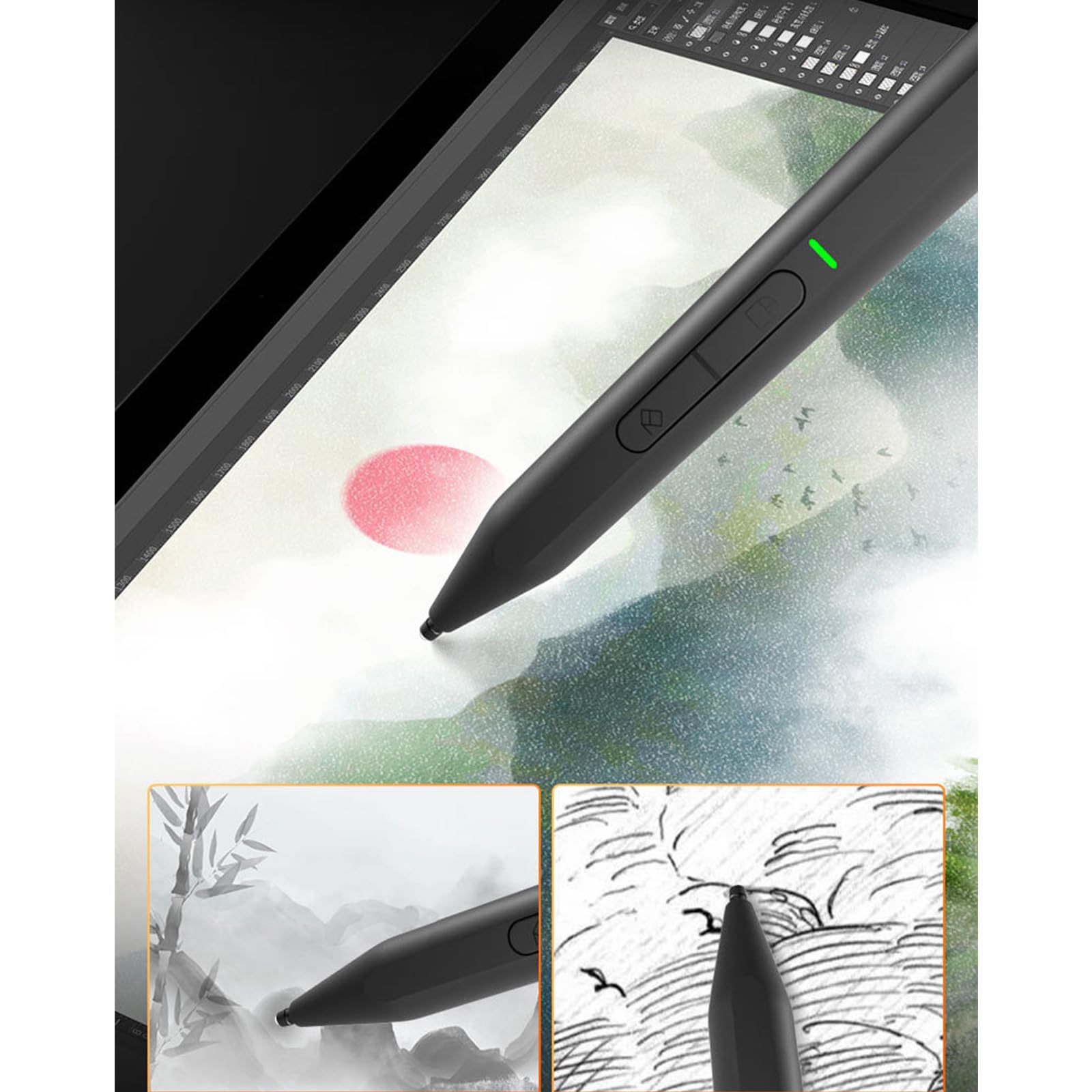 MPP2.0 Lápiz capacitivo 4096 sensible a la presión suave para escribir y dibujar tabletas, lápiz digital recargable 10/11/9/8/7