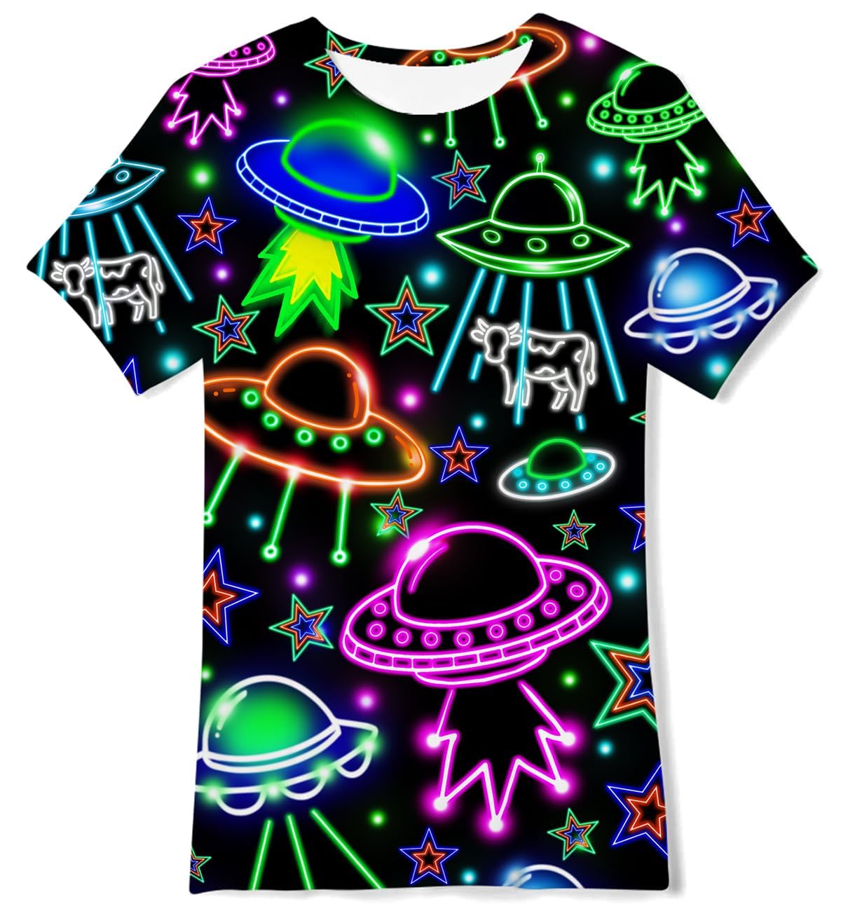 Boys Girls 3D Graphic Printed T-Shirt Crewneck Short Sleeve Tees 6-14 Years